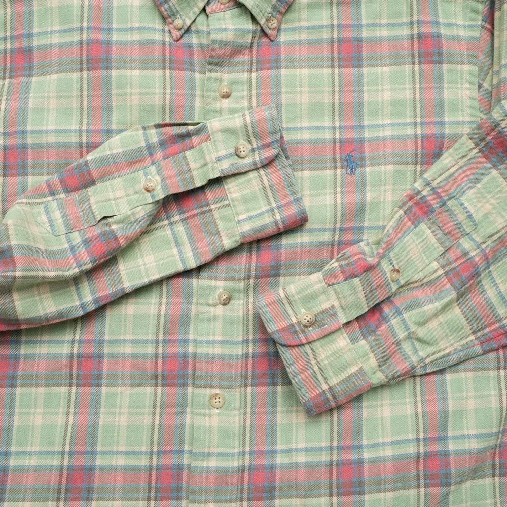 Vintage‎ Polo Ralph Lauren Classic Fit Button Down Adult Large Cotton Flannel